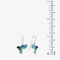 Silver Treasures Crystal Sterling Silver Drop Earrings