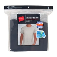 Hanes Comfortsoft Mens 4 Pack Short Sleeve Crew Neck Moisture Wicking T-Shirt
