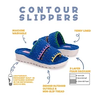 Muk Luks Double Strap Womens Memory Foam Slip-On Slippers