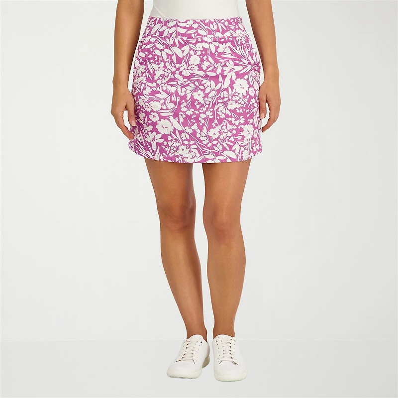Stella Parker Womens Floral Knit Skirt Swimsuit Cover-Up