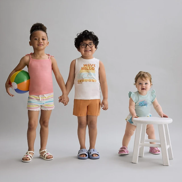 Okie Dokie Toddler & Little Girls Straight Neck Sleeveless Tank Top