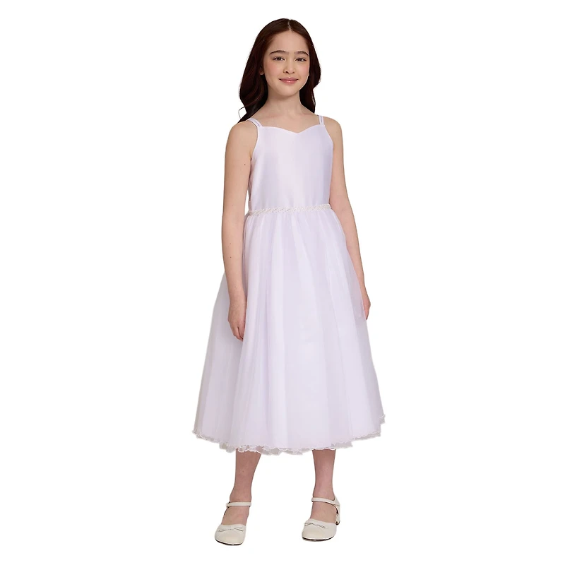 Bonnie Jean Little & Big Kid Girls Short Sleeve Lace Satin Fit + Flare Dress