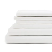Home Expressions Cool And Crisp 6pc Cotton Percale Sheet Set