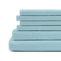 Home Expressions Cool And Crisp 6pc Cotton Percale Sheet Set