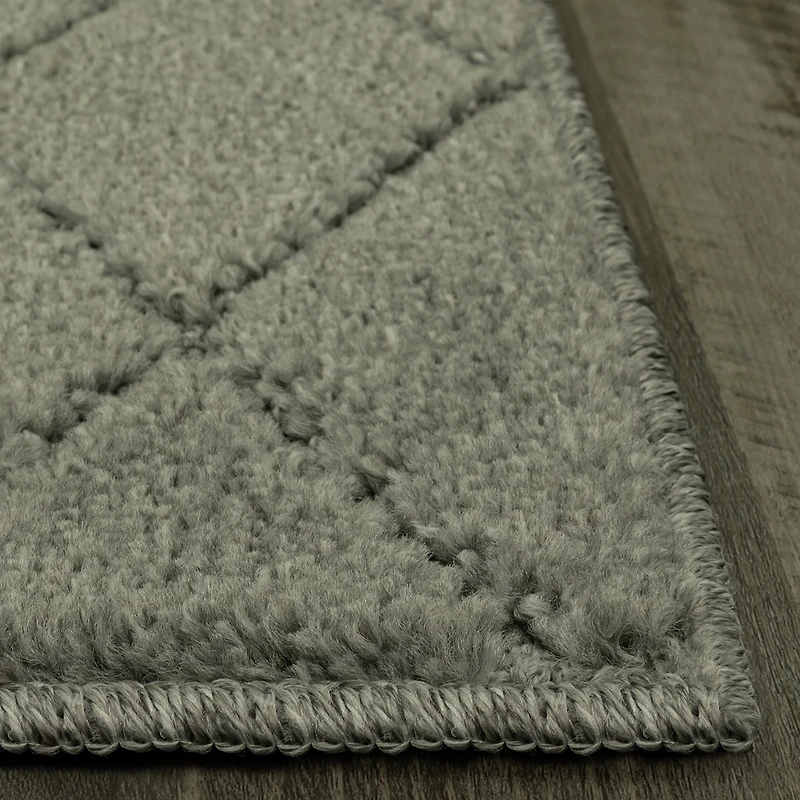 Maples Diamond Gray Indoor Rectangular Runner