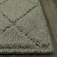 Maples Diamond Gray Indoor Rectangular Runner
