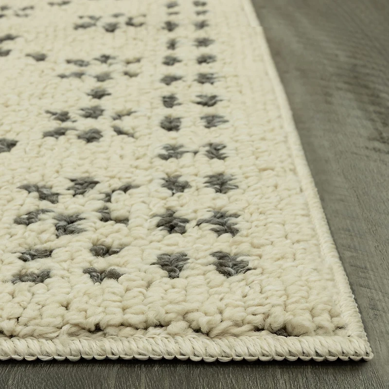 Maples Star Gray Indoor Rectangular Runner