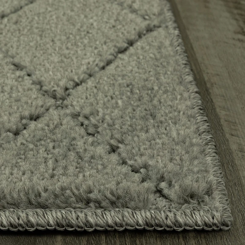 Maples Diamond Gray Indoor Rectangular Accent Rug