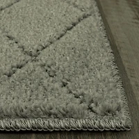 Maples Diamond Gray Indoor Rectangular Accent Rug