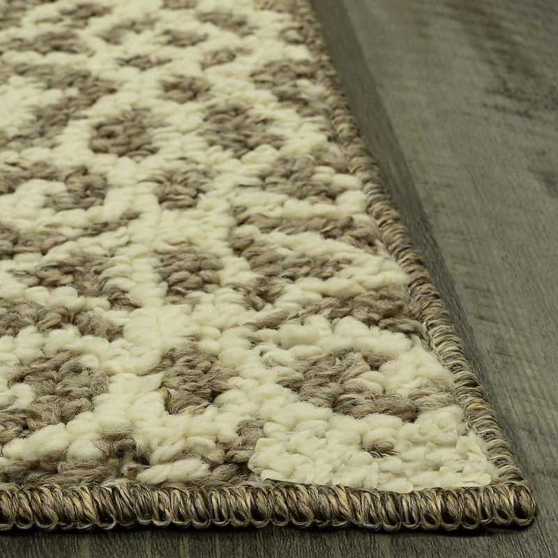 Maples Brown Geo Diamond Indoor Rectangular Accent Rug