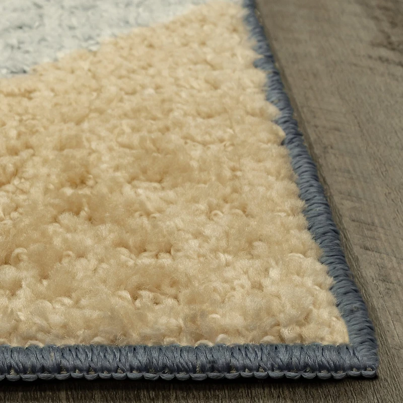 Maples Blue Geo Indoor Rectangular Accent Rug
