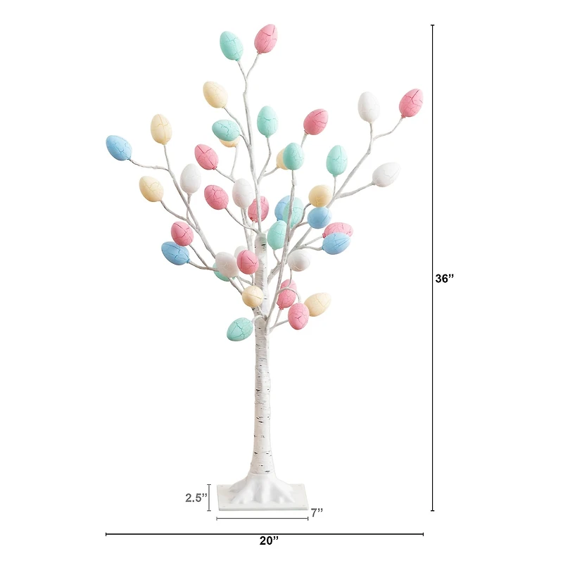 Nearly Natural 3ft Easter Twig Lighted Indoor Artificial Tree
