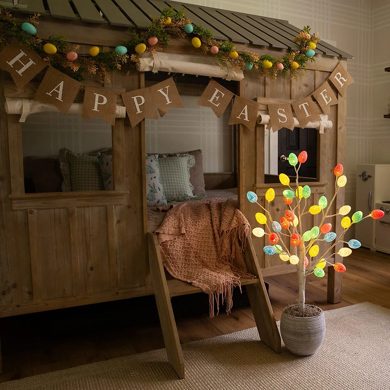 Nearly Natural 3ft Easter Twig Lighted Indoor Artificial Tree