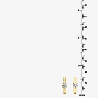 (F/Si1-Si2) Womens 5/8 CT. T.W. Lab Grown White Diamond 14K Gold Over Silver or Sterling 15.2mm Round Hoop Earrings