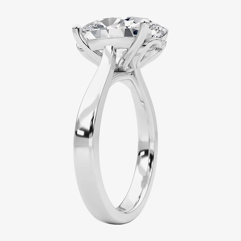 Grown Gorgeous (F / Vs2) Womens 4 / CT. T.W. Lab White Diamond 14K Gold Oval Solitaire Engagement Ring