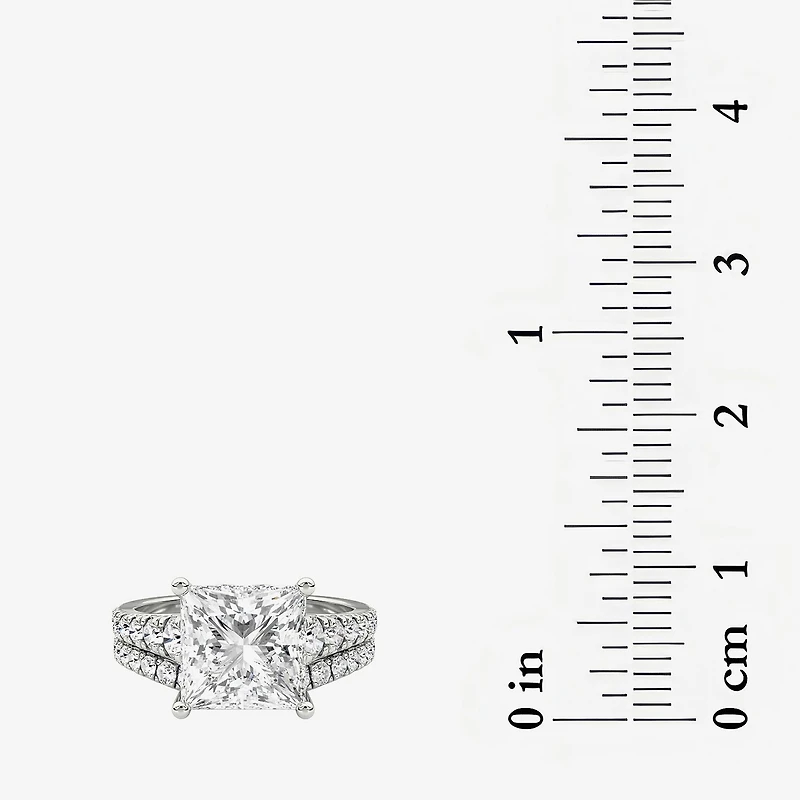 Grown Gorgeous (F / Vs2) Womens 4 5/8 Ct. T.W. Lab White Diamond 14K Gold Side Stone Bridal Set