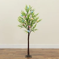 Nearly Natural 4ft Easter Egg Twig With Greens Lighted Indoor Artificial Tree