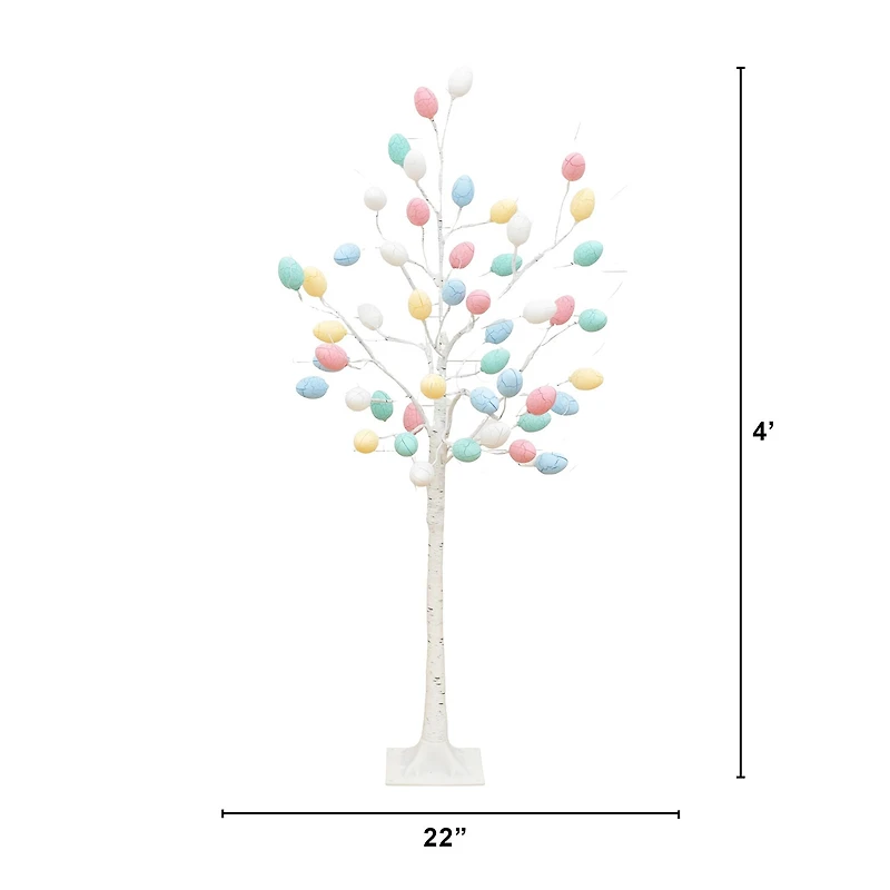 Nearly Natural 4ft Easter Twig Lighted Indoor Artificial Tree