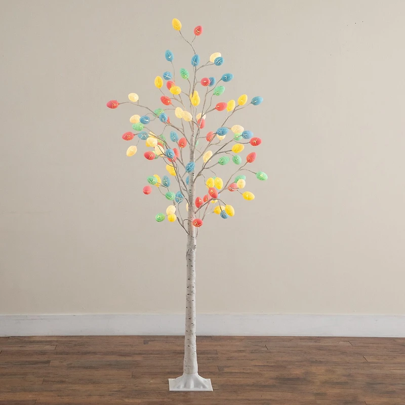 Nearly Natural 6ft Easter Twig Lighted Indoor Artificial Tree