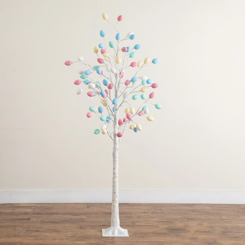 Nearly Natural 6ft Easter Twig Lighted Indoor Artificial Tree