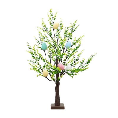 Nearly Natural 2ft Easter Egg Twig With Greens Indoor Artificial Tree