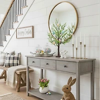 Nearly Natural 2ft Easter Egg Twig With Greens Indoor Artificial Tree