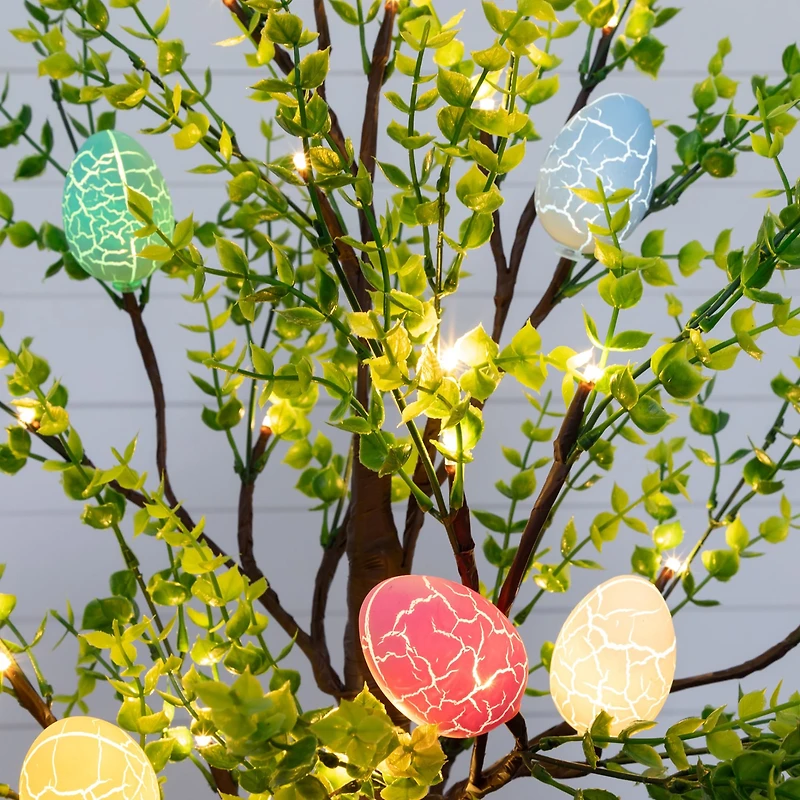 Nearly Natural 2ft Easter Egg Twig With Greens Indoor Artificial Tree