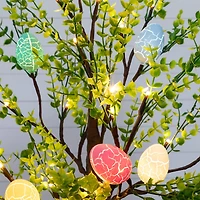 Nearly Natural 2ft Easter Egg Twig With Greens Indoor Artificial Tree
