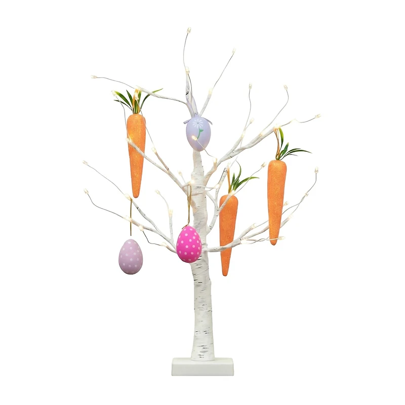 Nearly Natural 2ft Easter Egg And Carrots Ornament Twig Indoor Artificial Tree