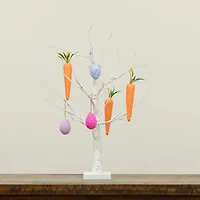 Nearly Natural 2ft Easter Egg And Carrots Ornament Twig Indoor Artificial Tree
