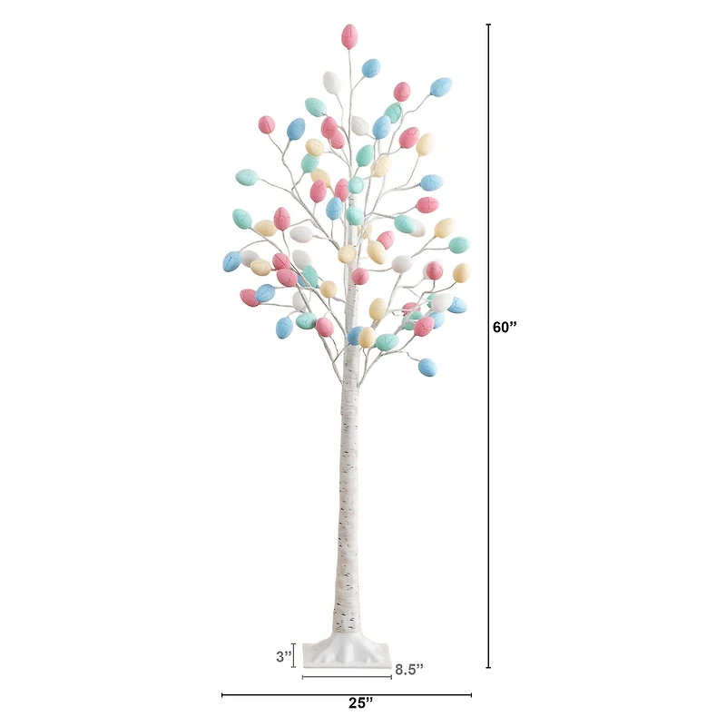 Nearly Natural 5ft Easter Twig Lighted Indoor Artificial Tree