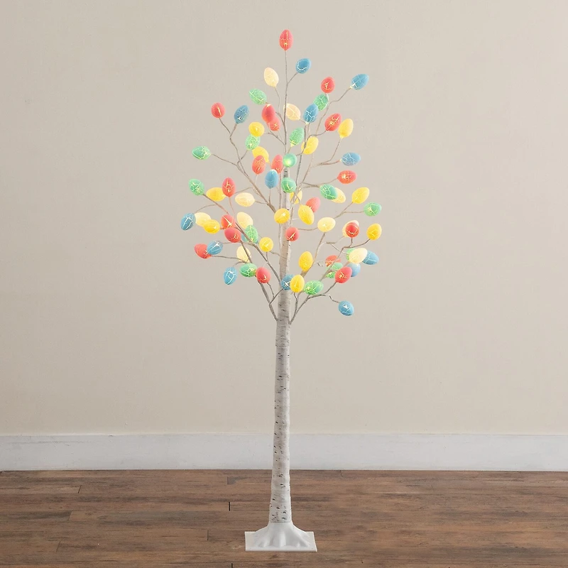 Nearly Natural 5ft Easter Twig Lighted Indoor Artificial Tree