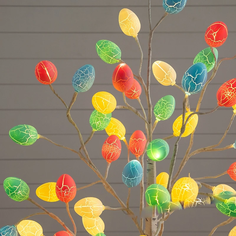 Nearly Natural 5ft Easter Twig Lighted Indoor Artificial Tree