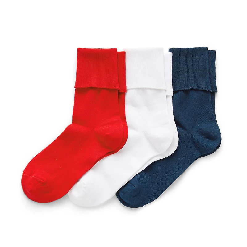 Mixit Everyday Essential Womens 3 Pair Turncuff Socks