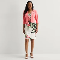 Maya Brooke Womens Abstract Jacket Dress