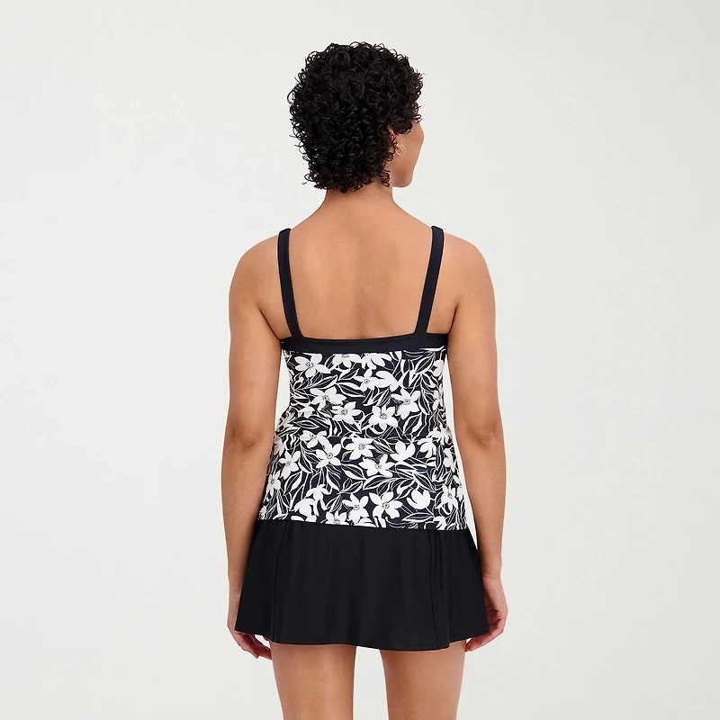 ZeroXposur Womens Comfort Straps Floral Tankini Swimsuit Top