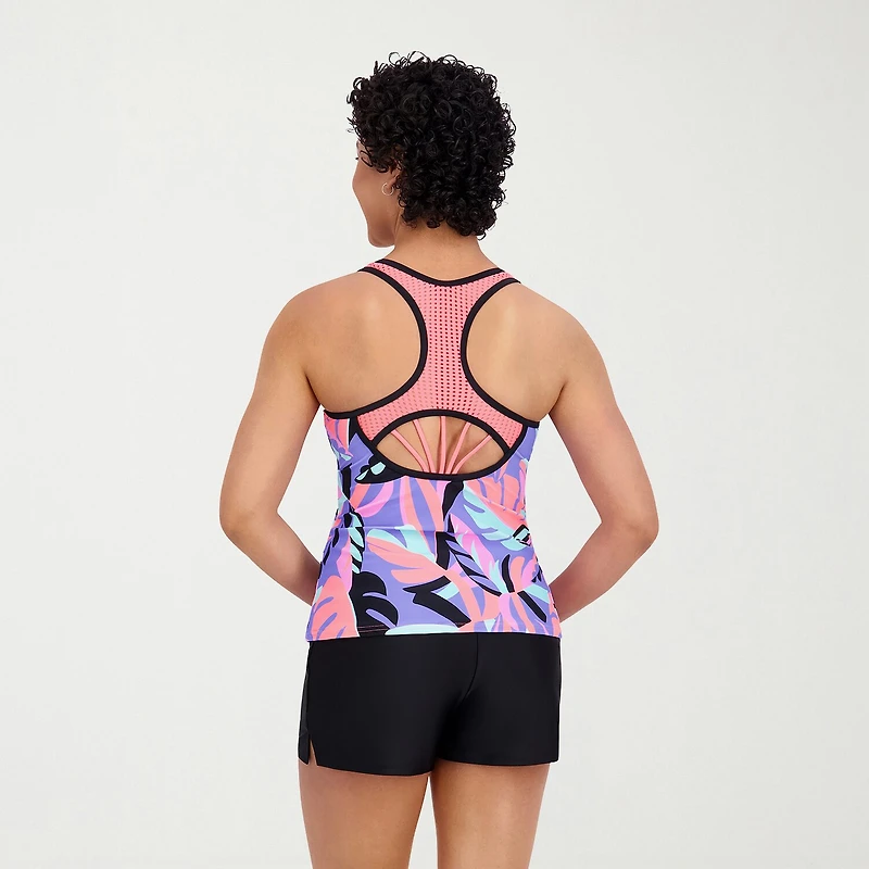 ZeroXposur Womens Built Bra Tankini Swimsuit Top