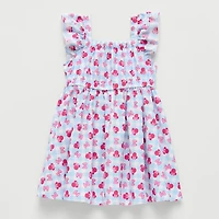 Toddler Girls Short Sleeve Ruffled Minnie Mouse A-Line Dress