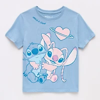 Disney Collection Girls Crew Neck Short Sleeve Regular Fit Graphic T-Shirt
