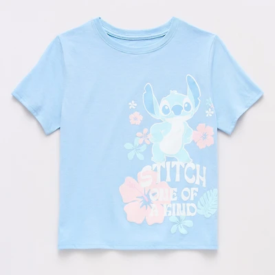 Disney Collection Girls Crew Neck Short Sleeve Regular Fit Graphic T-Shirt