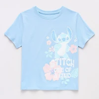Disney Collection Girls Crew Neck Short Sleeve Regular Fit Graphic T-Shirt