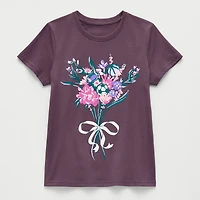 Xersion Little & Big Kid Girls Crew Neck Short Sleeve Regular Fit Graphic T-Shirt