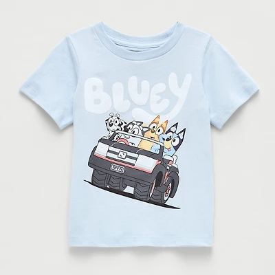 Toddler Boys Crew Neck Short Sleeve Regular Fit Bluey Graphic T-Shirt
