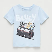 Toddler Boys Crew Neck Short Sleeve Regular Fit Bluey Graphic T-Shirt