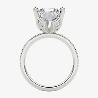 Grown Gorgeous (F / Vs2) Womens 7 Ct.T.W. Lab White Diamond 14K Gold Rectangular Side Stone Engagement Ring