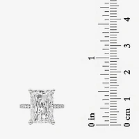 Grown Gorgeous (F / Vs2) Womens 7 Ct.T.W. Lab White Diamond 14K Gold Rectangular Side Stone Engagement Ring
