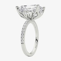 Grown Gorgeous (F / Vs2) Womens 7 Ct.T.W. Lab White Diamond 14K Gold Rectangular Side Stone Engagement Ring