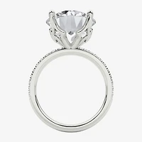 Grown Gorgeous (F / Vs2) Womens 7 Ct.T.W. Lab White Diamond 14K Gold Round Side Stone Engagement Ring
