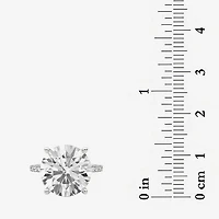 Grown Gorgeous (F / Vs2) Womens 7 Ct.T.W. Lab White Diamond 14K Gold Round Side Stone Engagement Ring