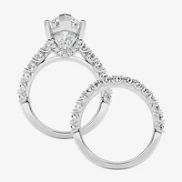Grown Gorgeous (F / Vs2) Womens 1/ Ct. T.W. Lab White Diamond 14K Gold Marquise Side Stone Bridal Set